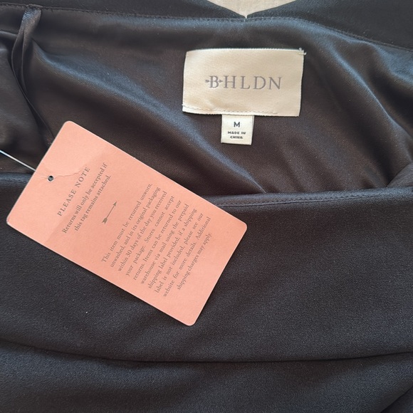 BHLDN Maci Off-The-Shoulder Stretch Crepe Mini Dress LBD - Picture 9 of 11